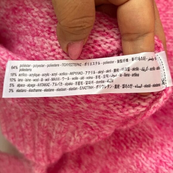 Zara, Women’s V-Neck Knit Sweater - Pink. Size: M - Picture 10 of 12